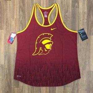🗡 NWT Nike USC Trojans Dri-Fit Racerback Tank Top